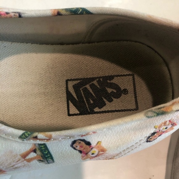 Vans Hula Girl sneakers. Size 13. Off white shoes with dancing hula girls  luau - Picture 7 of 10